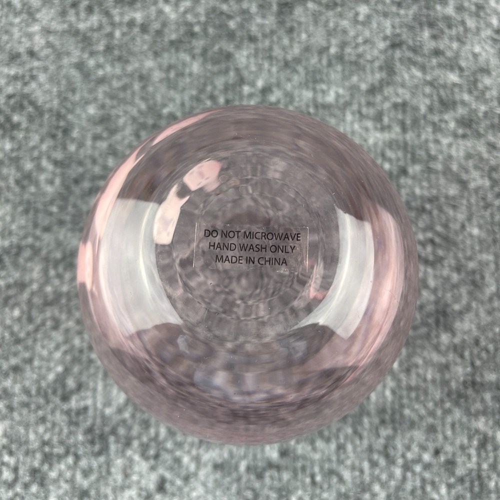 Cobwebs & Cauldrons Halloween Pink Ghost Rhinestone Stemless Wine Glass NEW - Picture 12 of 14
